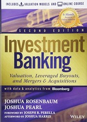 Investment Banking by Joshua Rosenbaum, Joshua Pearl