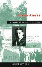 Cover of: Eyewitness: a memoir of Europe in the 1930s