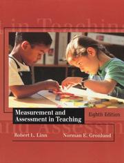 Cover of: Measurement and assessment in teaching by Robert L. Linn