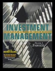 Cover of: Investment management by Frank J. Fabozzi