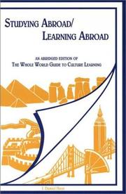 Cover of: Studying abroad/learning abroad: an abridged edition of The whole world guide to culture learning