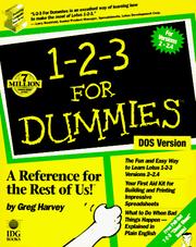 Cover of: 1-2-3 for dummies | Greg Harvey