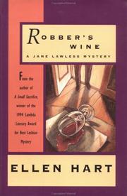 Cover of: Robber's wine: a Jane Lawless mystery