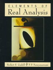 Cover of: Elements of real analysis