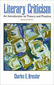 Cover of: Literary criticism: an introduction to theory and practice