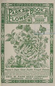 Cover of: Park's illustrated flower book of choice dependable seeds, season of 1936