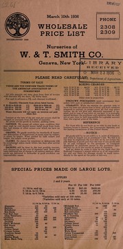 Wholesale price list by W. & T. Smith Company