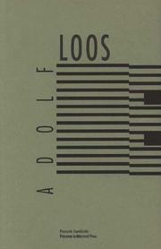 Cover of: Adolf Loos by Panayotis Tournikiotis