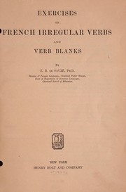 Cover of: Exercises on French irregular verbs by E. B. De Sauzé