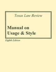 Cover of: Manual on Usage & Style