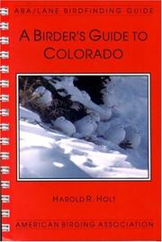 Cover of: A birder's guide to Colorado