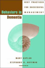 Cover of: Behaviors in dementia: best practices for successful management