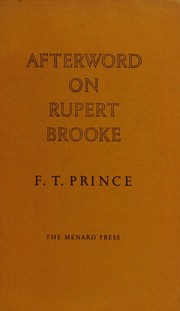 Cover of: Afterword on Rupert Brooke