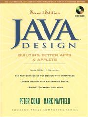 Cover of: Java Design by Peter Coad, Mark Mayfield, Jonathan Kern, Peter Coad, Mark Mayfield, Jonathan Kern