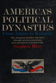 Cover of: America's political dynasties from Adams to Kennedy. by Stephen Hess