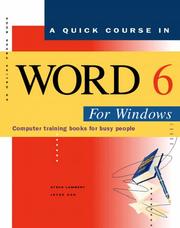 Cover of: A quick course in Word 6 for Windows