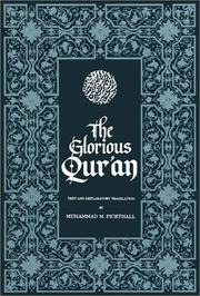 Cover of: The Glorious Qur'an by Muhammad M. Pickthall, Muhammad M. Pickthall