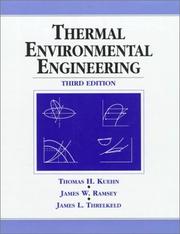 Thermal environmental engineering by T. H. Kuehn