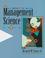 Cover of: Introduction to management science