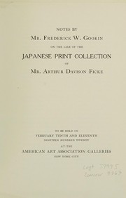 Cover of: Japanese color prints by American Art Association