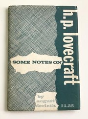 Cover of: Some notes on H.P. Lovecraft.
