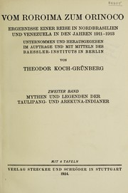 Cover of: Vom Roroima zum Orinoco: Ergebnisse einer Reise in Nordbrasilien und Venezuela in den Jahren 1911-1913