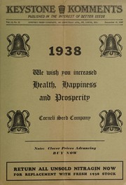 Cover of: Keystone komments by Corneli Seed Company (Saint Louis, Mo.)