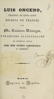 Cover of: Luis Onceno by Casimir Delavigne