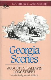 Cover of: Georgia scenes by Augustus Baldwin Longstreet
