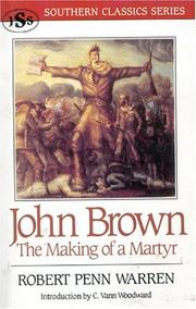 Cover of: John Brown: the making of a martyr