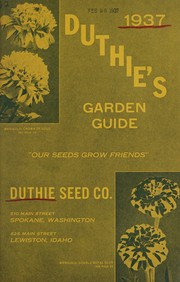 Cover of: Duthie's garden guide, 1937