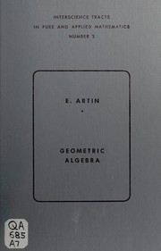 Cover of: Geometric algebra.