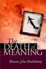 Cover of: The death of meaning