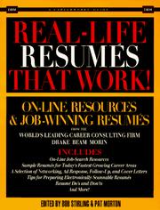 Cover of: Real Life Resumes That Work by Bob Stirling