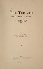 Cover of: The triumph and other poems