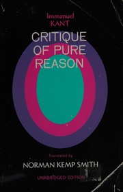 Cover of: A Critique of Pure Reason
