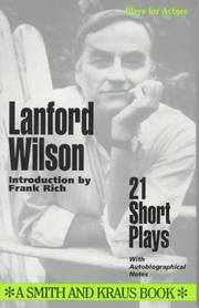 Cover of: Lanford Wilson: 21 short plays