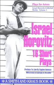 Cover of: Israel Horovitz: collected works.