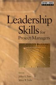 Cover of: Leadership skills for project managers