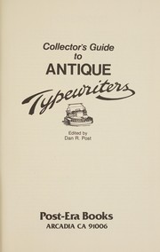 Cover of: Collector's guide to antique typewriters