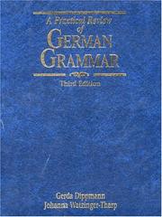 Cover of: A Practical Review of German Grammar (3rd Edition) by Gerda Dippmann, Johanna Watzinger-Tharp