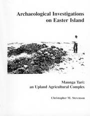 Cover of Archaeological Investigations on Easter Island. Maunga Tari
