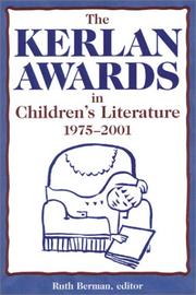 Cover of: The Kerlan Awards in children's literature, 1975-2001 by Ruth Berman, editor.