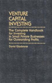 Cover of: Venture Capital Investing by David Gladstone, Laura Gladstone, David Gladstone