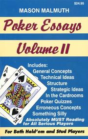 Cover of: Poker essays