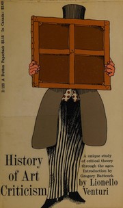 Cover of: History of art criticism by Lionello Venturi