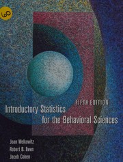 Cover of: Introductory statistics for the behavioral sciences by Joan Welkowitz