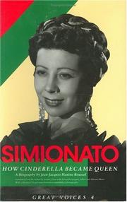 Cover of: Giulietta Simionato by Jean-Jacques Hanine-Roussel
