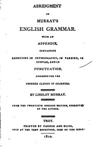 Cover of: Abridgment of Murray's English Grammar by Lindley Murray