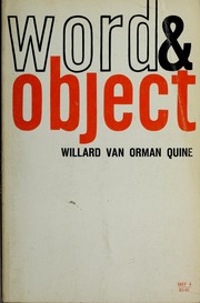 Cover of: Word & Object by Willard Van Orman Quine